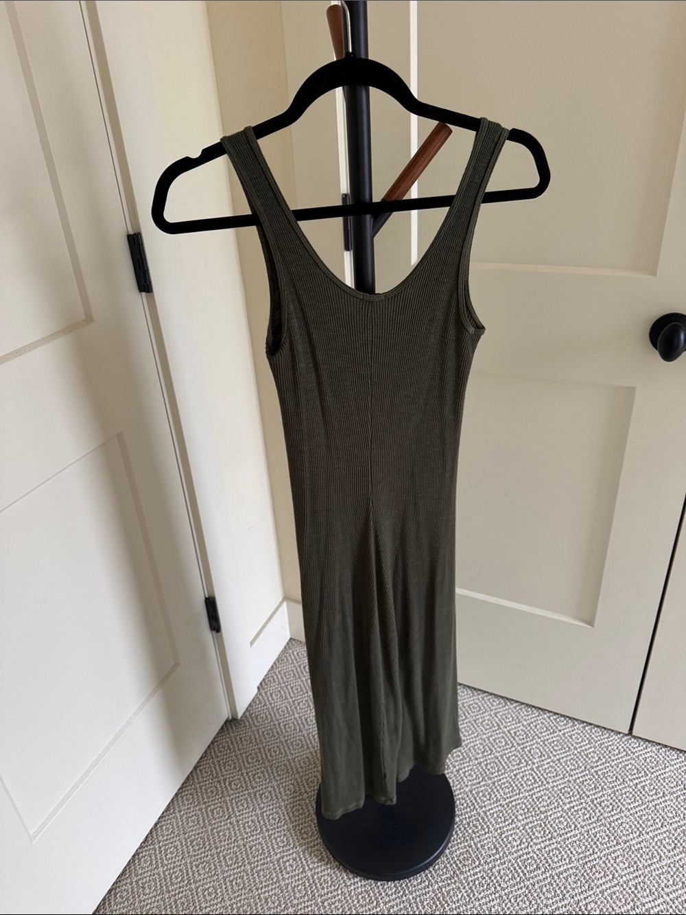 Monrow Knit Tank Dress | Forest Green| Size S - Picture 3 of 4